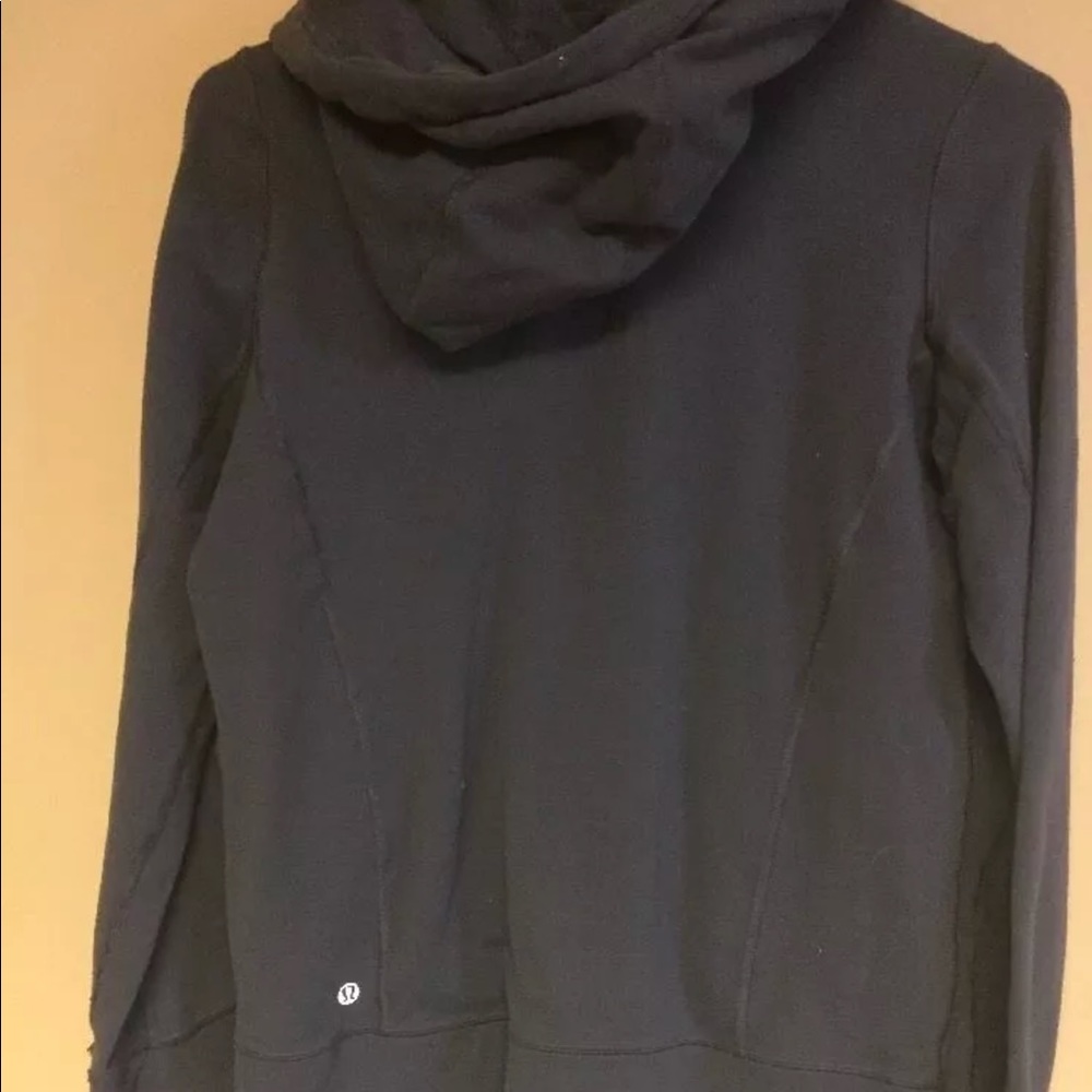 lululemon athletica Black Zip-Up Hoodie with Heathered Purple Logo - Picture 7 of 8